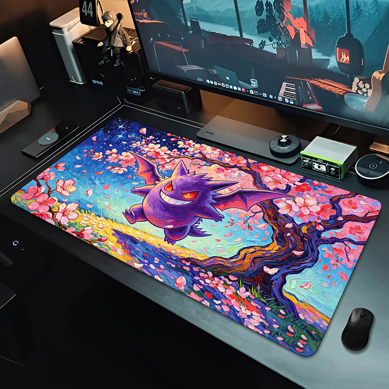 Tech Accessories For Desk - Mouse Pad sakura Gengar Gaming Accessories