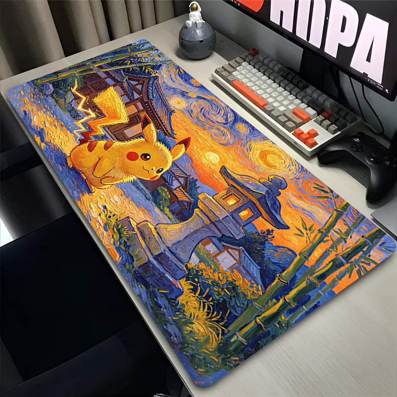 Tech Accessories For Desk - Mouse Pad Pokemon Pikachus Rubber Extended