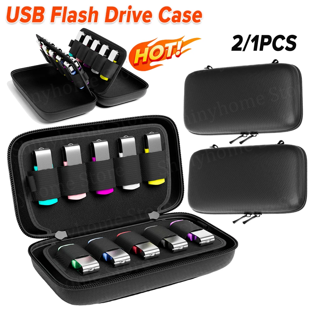 Tech Accessories Organizer - USB Flash Drive Case Storage Case