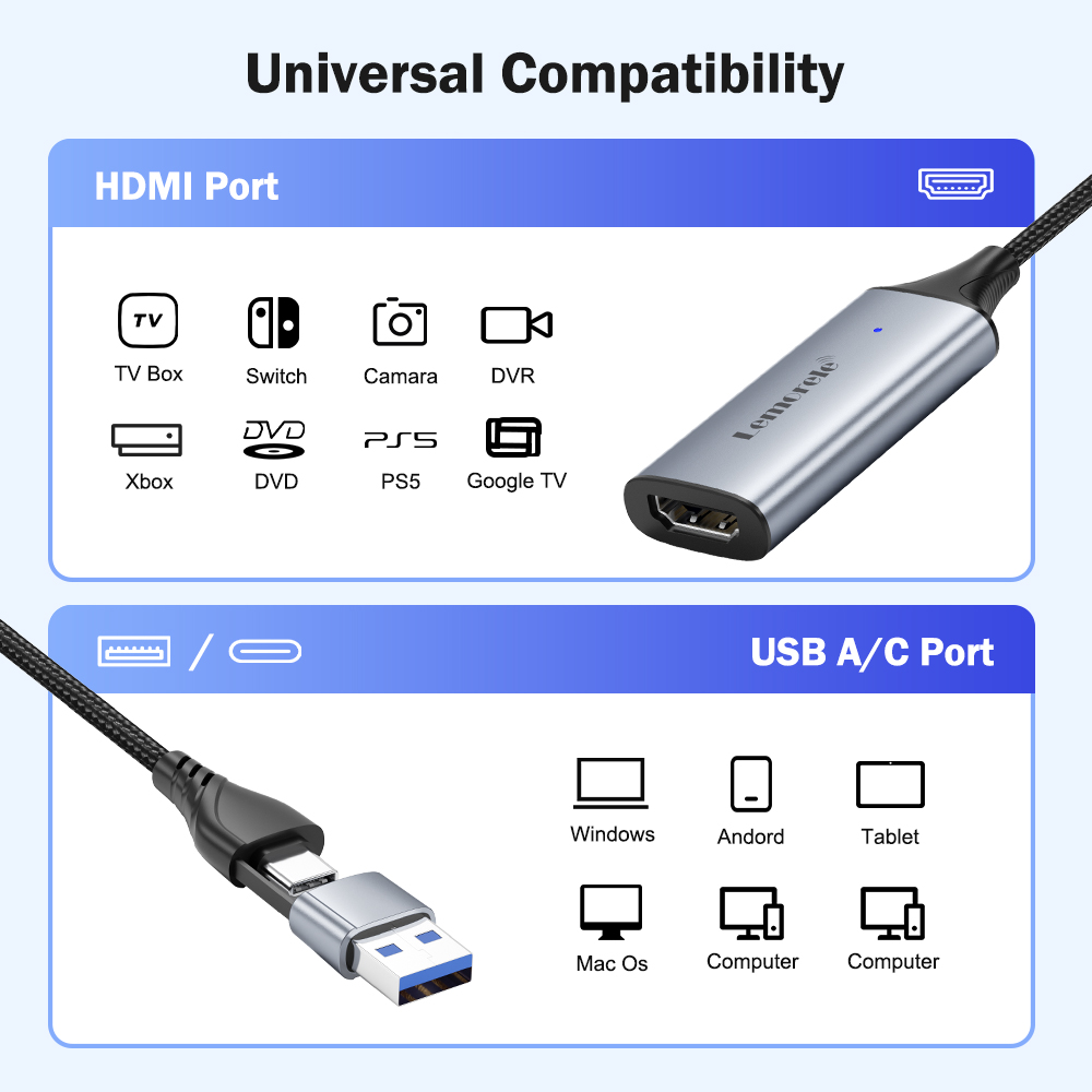Lemorele USB 2.0 Video Capture - Usb C To Hdmi reseña y precio
