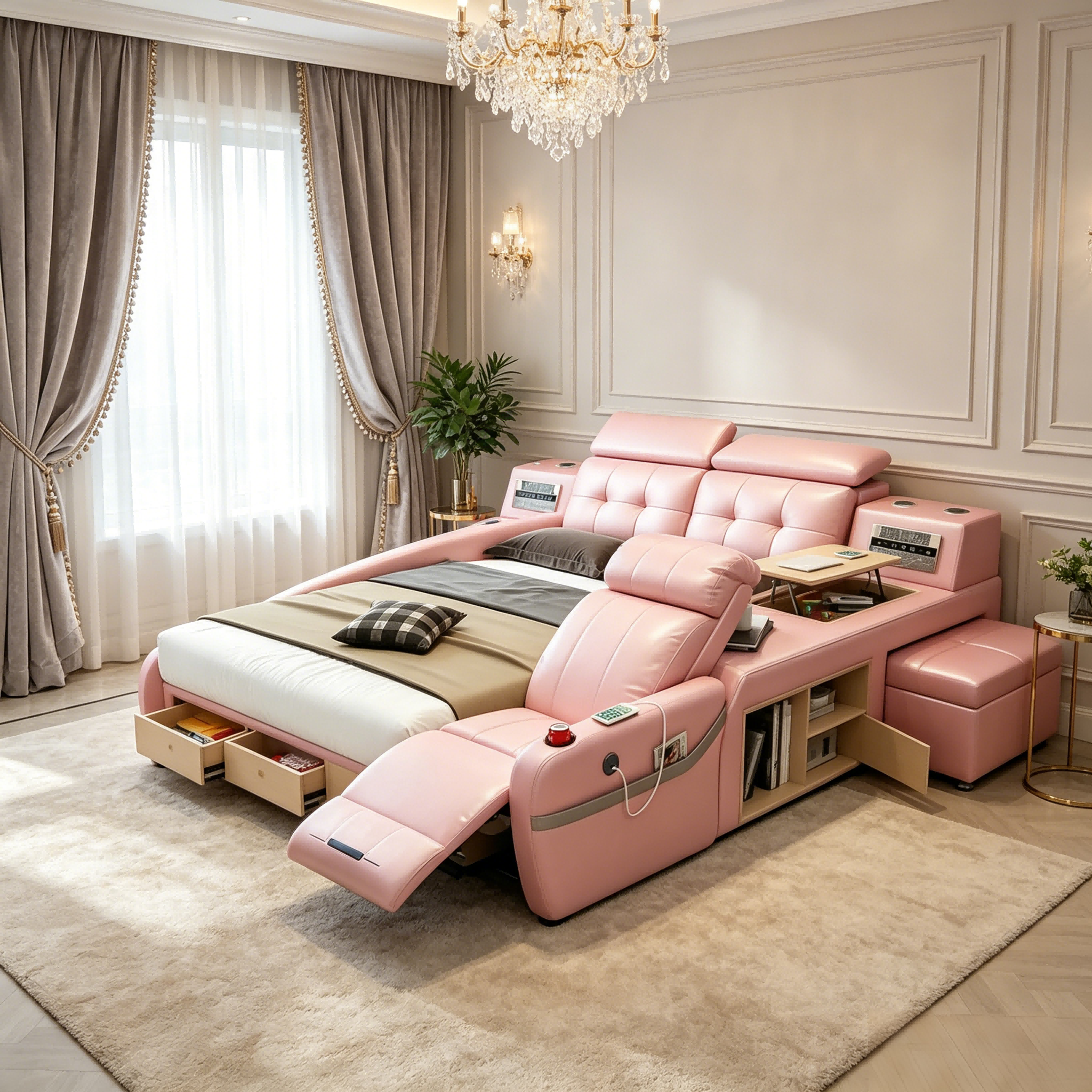 MS-Couch Electric Recliner wit - Tech Queen reseña y precio