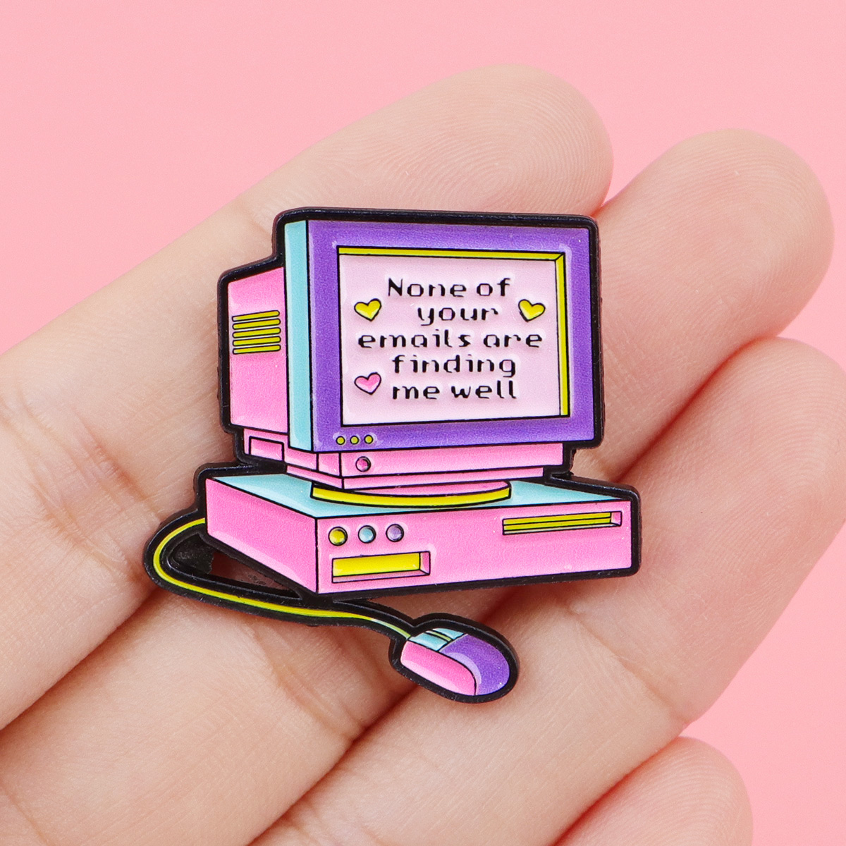 Retro Computer Enamel Pin None - Tech Accessories Backpack reseña y precio
