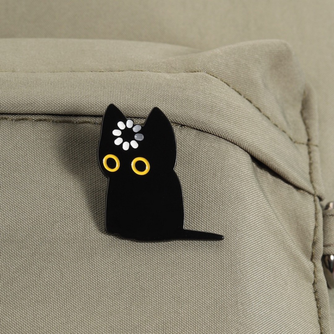 Cute Black Cat Loading Enamel  - Tech Accessories Backpack reseña y precio