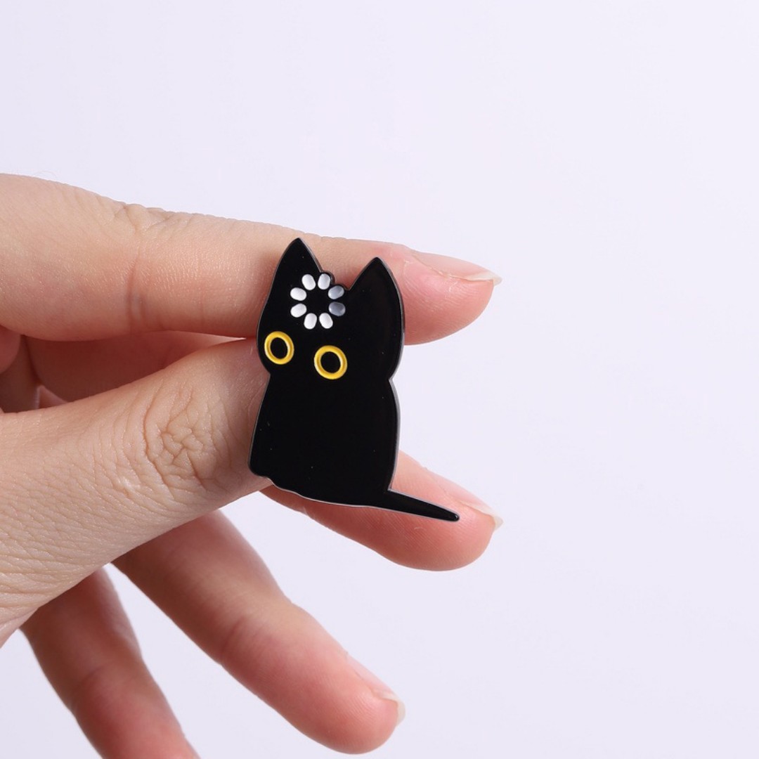 Cute Black Cat Loading Enamel  - Tech Accessories Backpack reseña y precio