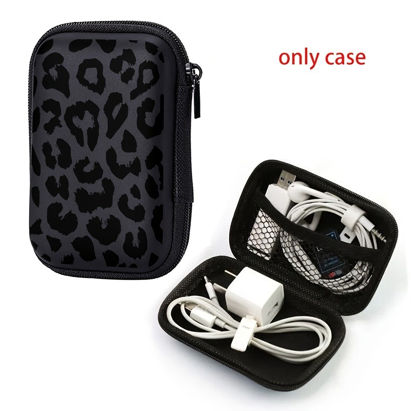 Black Leopard Print EVA Hard S - Tech Accessories Organizer reseña y precio