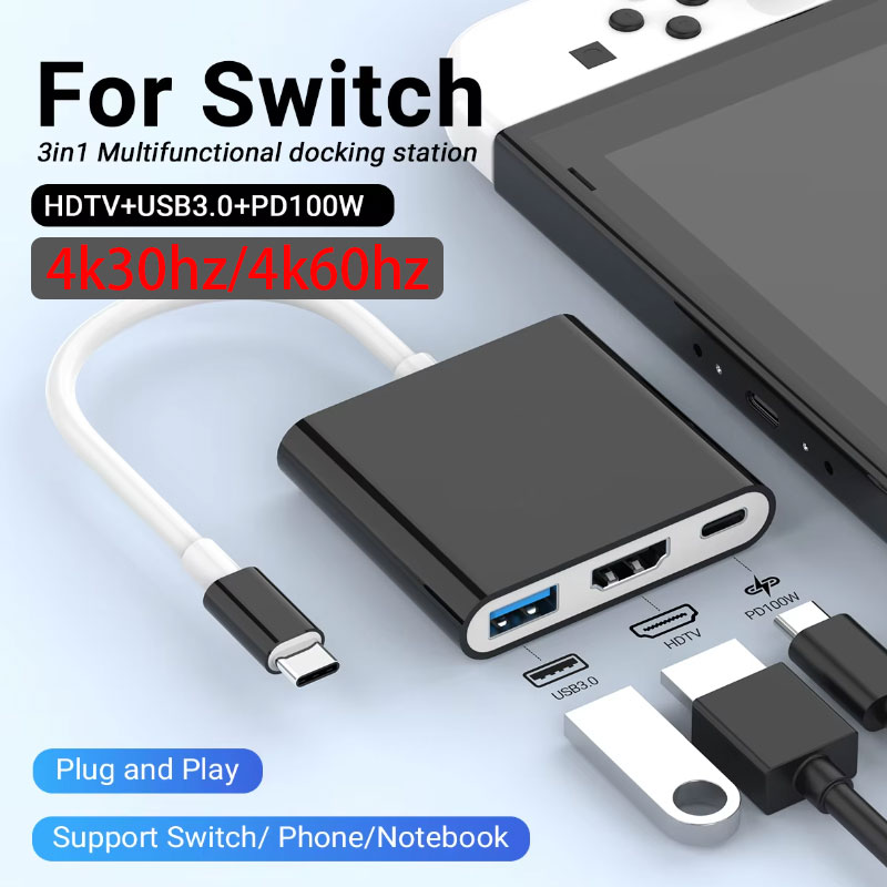 New 3 IN 1 Portable for Ninten - Usb C To Hdmi reseña y precio