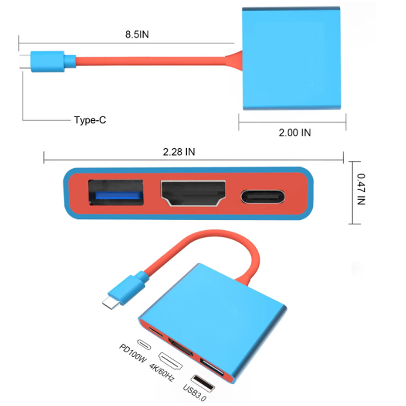 New 3 IN 1 Portable for Ninten - Usb C To Hdmi reseña y precio