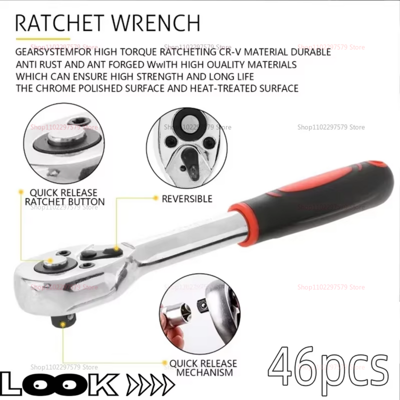46pcs Small Drive Socket Ratch - Tech Accessories And Gadgets reseña y precio