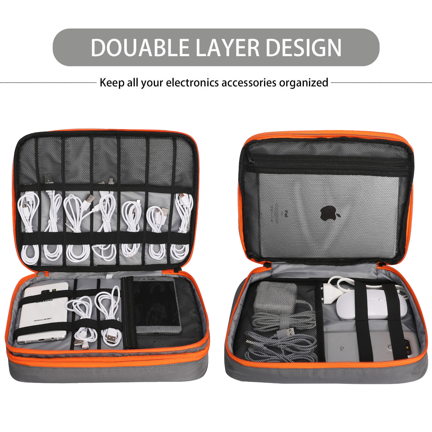 Double Layers Large Capacity T - Tech Accessories Organizer reseña y precio